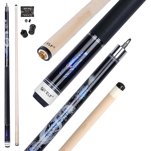 Pool Cue Stick for Adults Professional Low Deflection Shaft Billiard Stick 12.5mm Tip Canadian Maple Pool Cue Stick with Titanium Alloy Joint