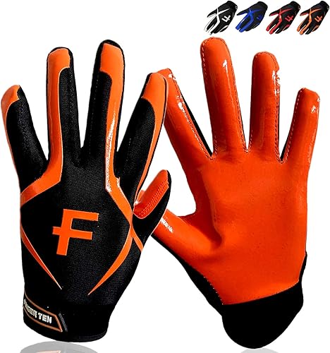 Guantes de Fútbol Americano para Jóvenes y Adultos Pro 3.0 Mejorados Palma Ultra Adherente Receptores Silicona Flexible Alto Agarre Guantes de