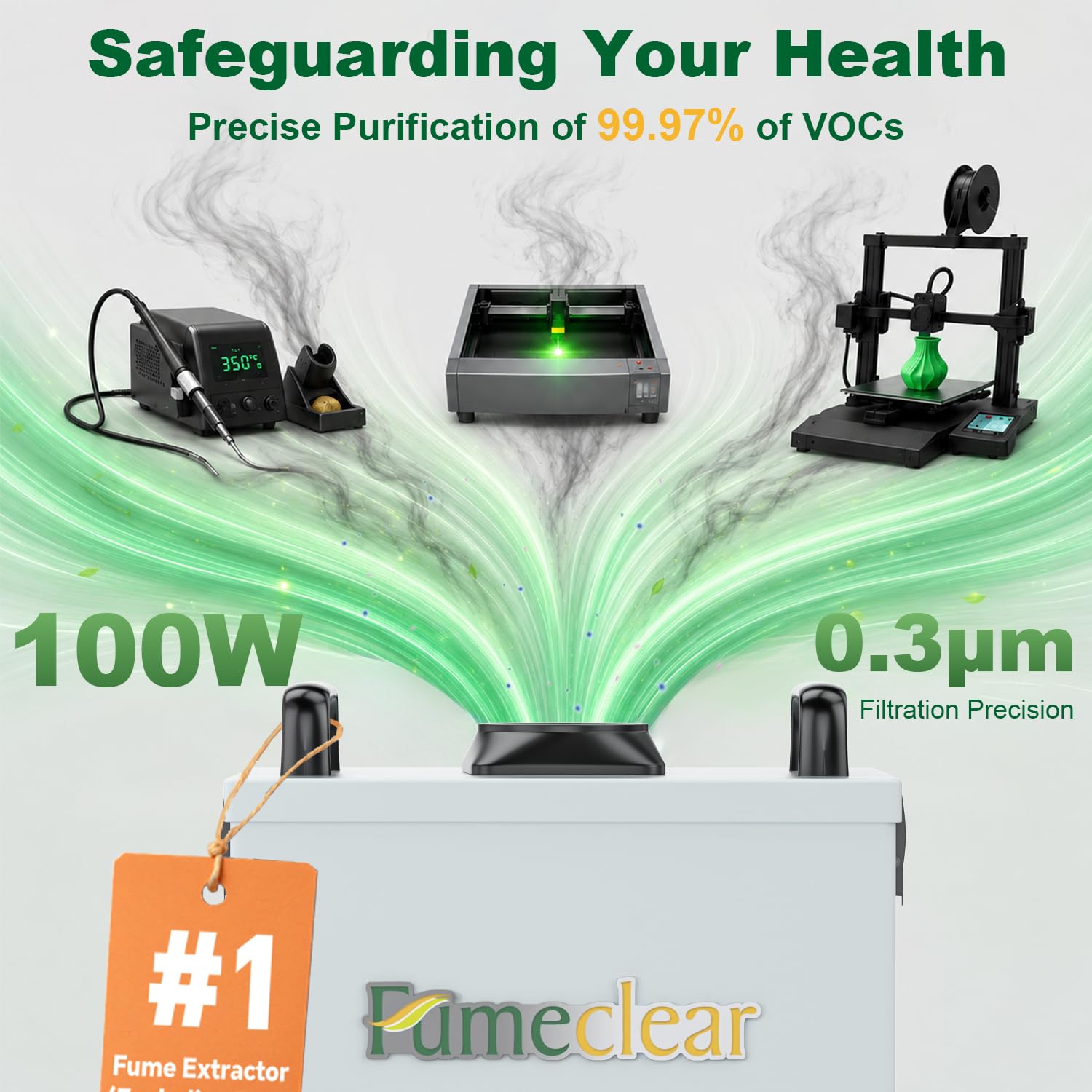 FumeClear FC-100A: Soldering Fume Extractor -2 FumeClear FC-100A: Soldering Fume Extractor -2