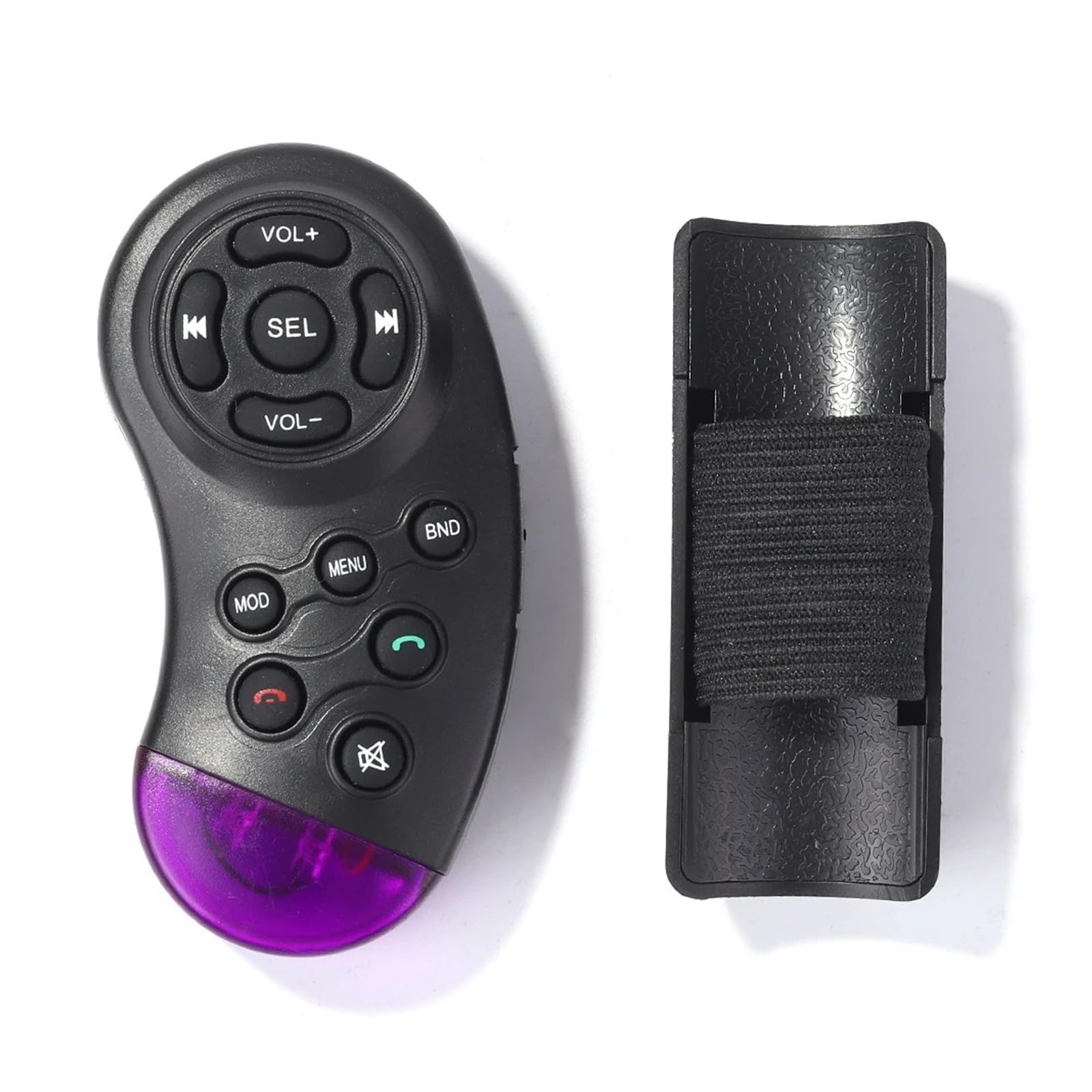 Télécommande au volant boutons de navigation sans fil pour autoradio MP5 de voiture