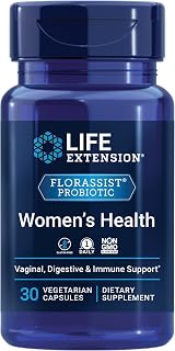 Life Extension FLORASSIST® Probiotic Women's Health, Vaginal Health, Digestive Health, Immune Health, Gluten-Free, Non-GMO, Vegetarian, Once-Daily Formula, 30 Capsules