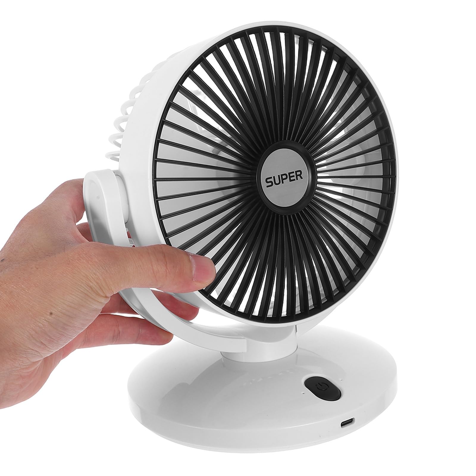 Ventilador de Mesa Portátil Recargable por USB Diseño Portátil y Simple para Uso en Escritorio, Adecuado para Estudiantes y Oficina