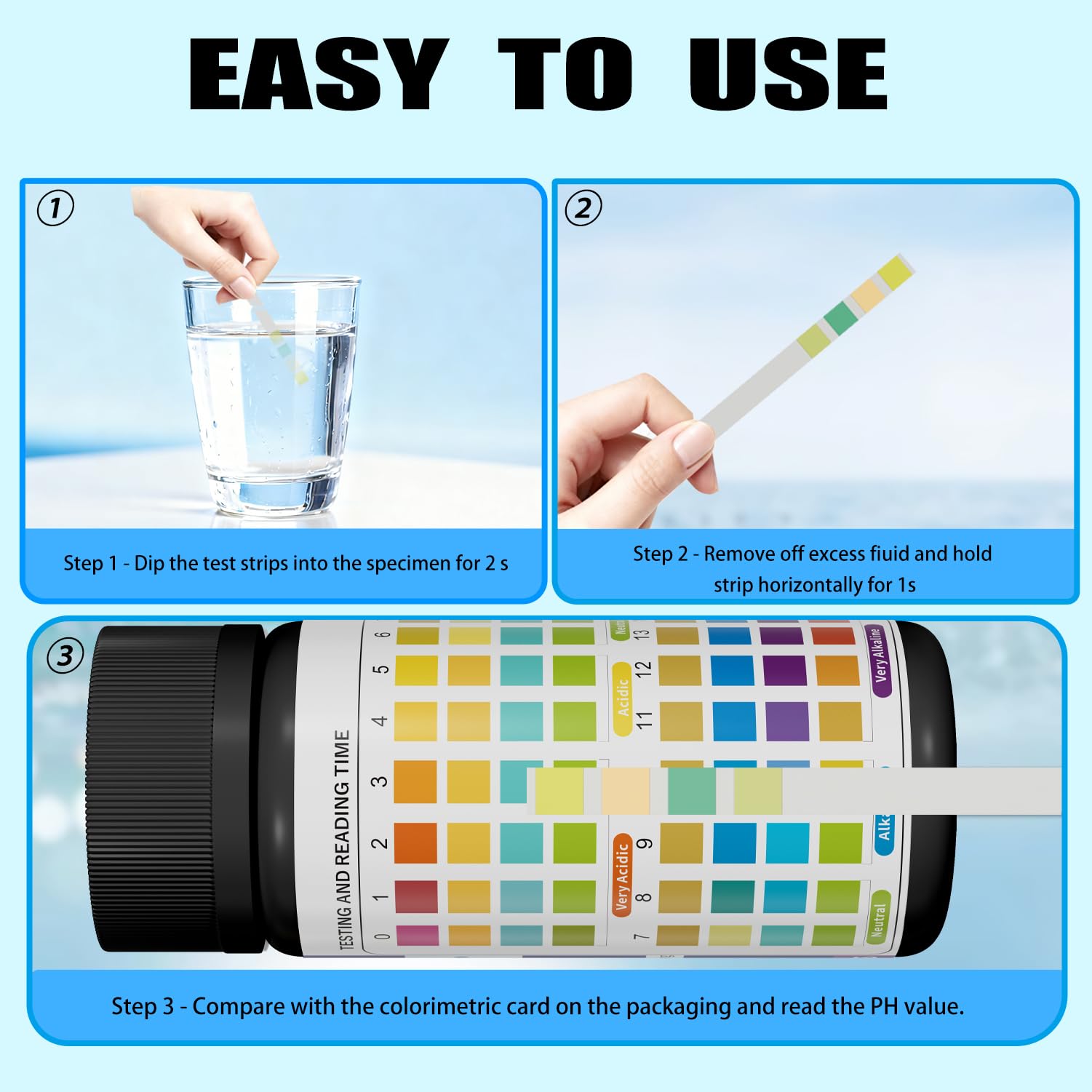 200 Strips pH Test Strips 0-14 Universal Litmus Paper pH Test Strips for Liquid Testing, Saliva, Drinking Water, Aquariums, Labs and Soap Making, Quick Reliable pH Testing Kit - image 5