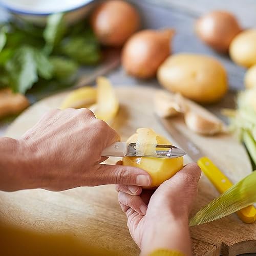 Miniatura 23 de Opinel Les Essentials - Juego de cuchillos de cocina pequeños de 4 piezas, cuchillo de pelar, cuchillo dentado, pelador, cuchillo para verduras, 50S