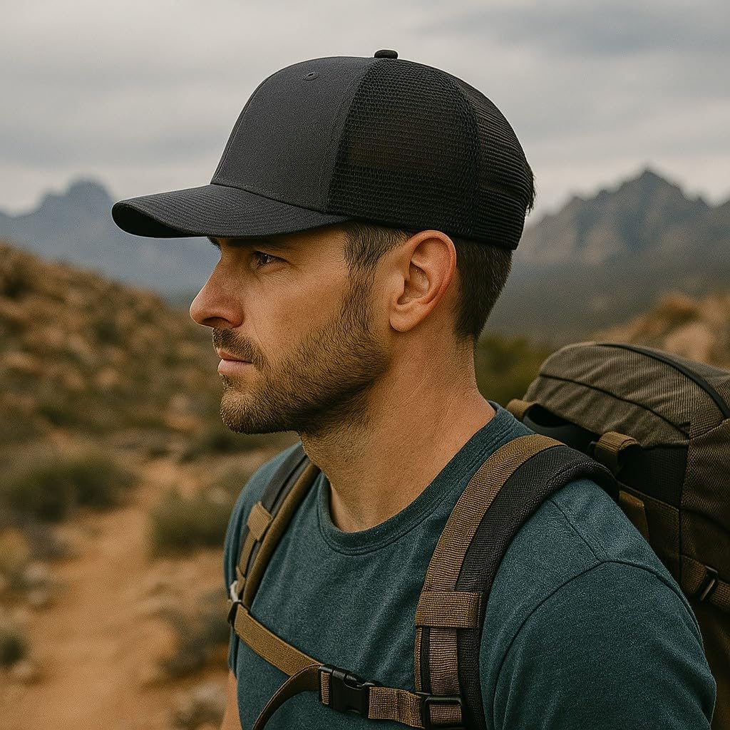 PNW Apparel Smokey the Bear Keep it Green Snapback Trucker Hat with Smokey the Bear Woven Patch