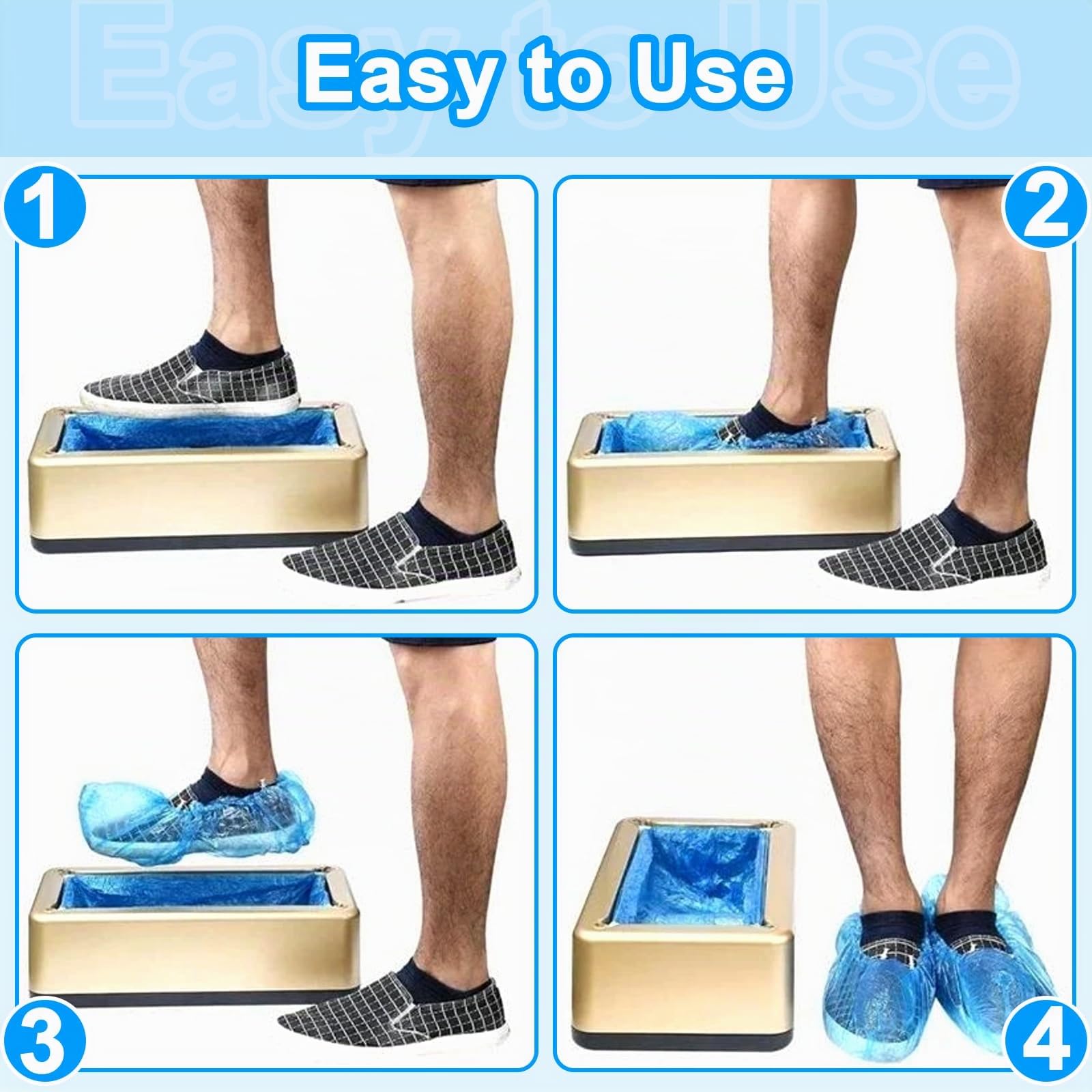 Couvre-chaussure Distributeur Automatique avec 200 PCS Chaussures Jetables | Distributeur Surchaussures pour Bureau, Usine, Maison, L'IntéRieur, Hôtels, Laboratoire