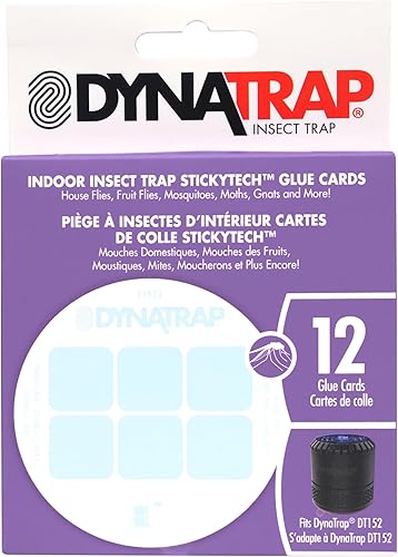 Dynatrap Tarjetas de pegamento de repuesto oficiales StickyTech para trampa y asesino de insectos Dynatrap DT152 para interiores, atrapa y mata