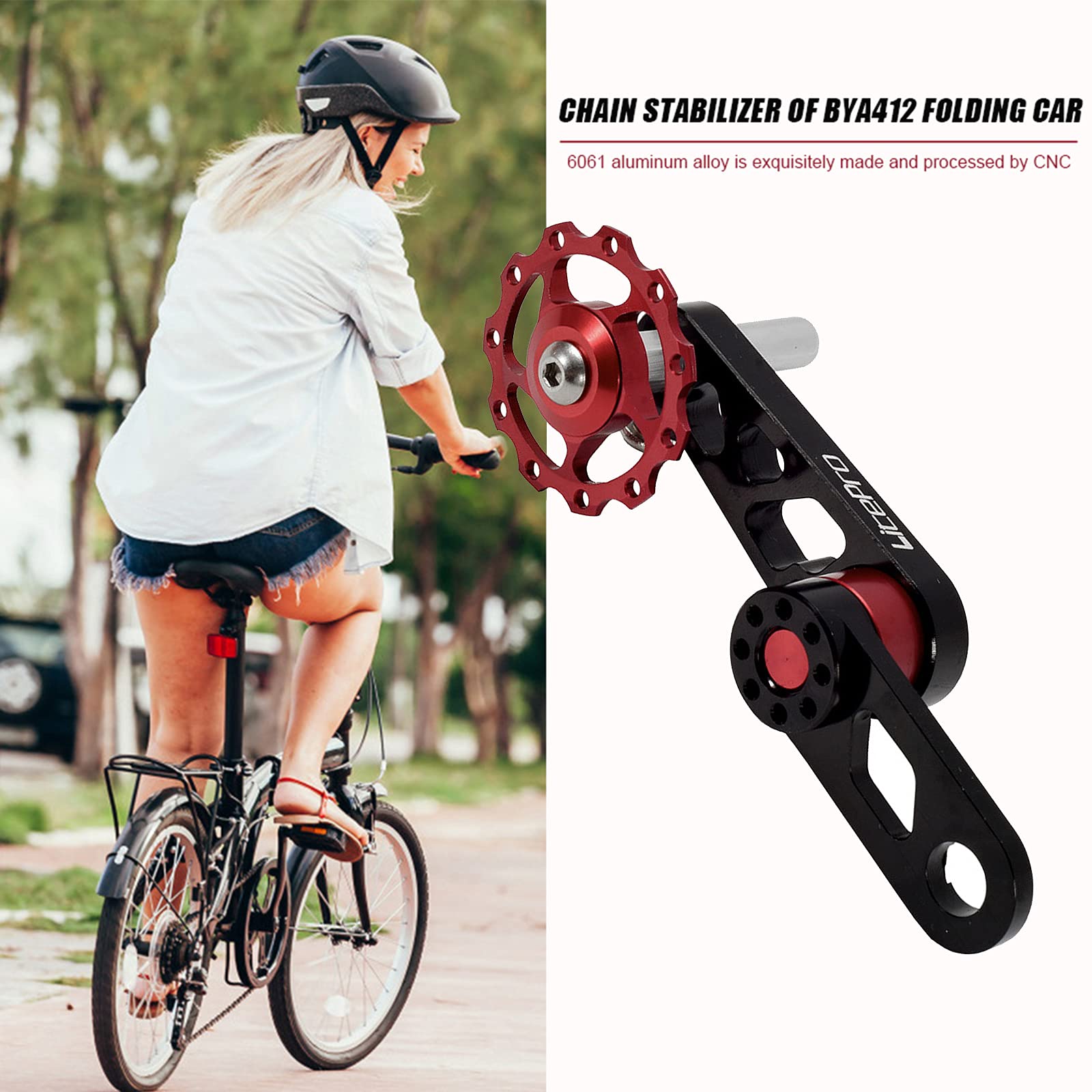 Sitrda Fahrradkettenspanner Aus Aluminiumlegierung – Schwarz, Für BMX & Fixie, 5,3 X 2,7 Cm