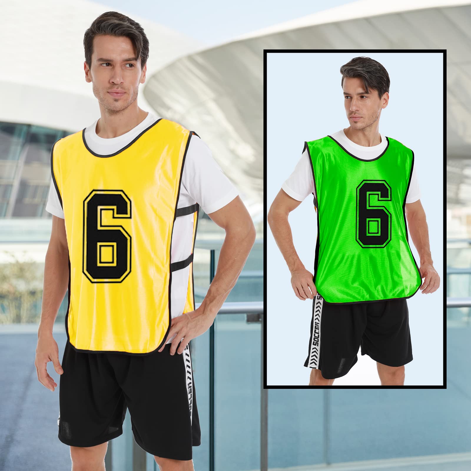 Sport-Lätzchen, nummeriert, für Fußball, Basketball, Trikot, 12 Stück, Jugendliche, Erwachsene