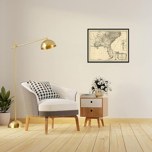 Miniatura 5 de HISTORIX 1776 Mapa vintage de las colonias británicas del sur en América - Mapa vintage de Estados Unidos de 24 x 30 pulgadas del Atlántico sur que