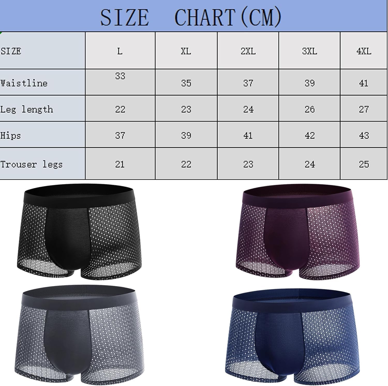 Boxer Boxhero, Boxer Boxhero en Fibre de Bambou, sous-vêtements Respirants en Nylon pour Hommes