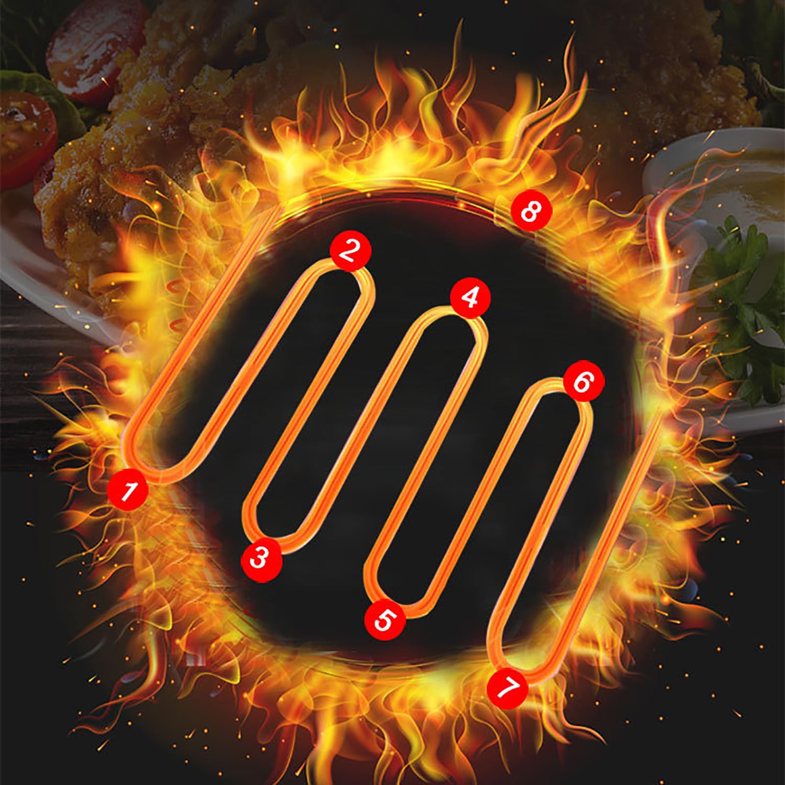 Piastra elettrica da banco Commerciale da 1500 W, Piastra in Acciaio Inox, Piastra Calda per Barbecue, Piastra Antiaderente, Grande, per ristoranti, bistecche e Pancake.