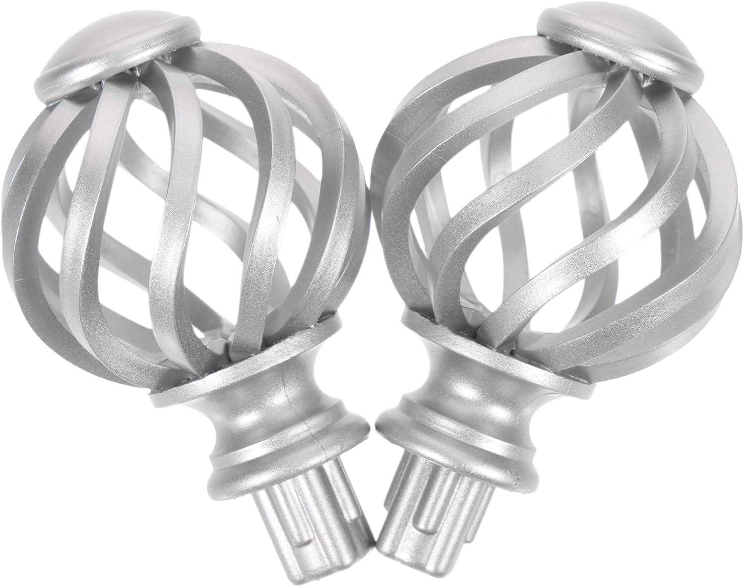 Didiseaon 6 Pcs Bird Cage Curtain Rod Drapery Rod Curtain Rod End Finials Curtain Rod White End Cap for Curtain Rod Window Treatments Vintage Curtains Curtain End Caps Stopper Plastic