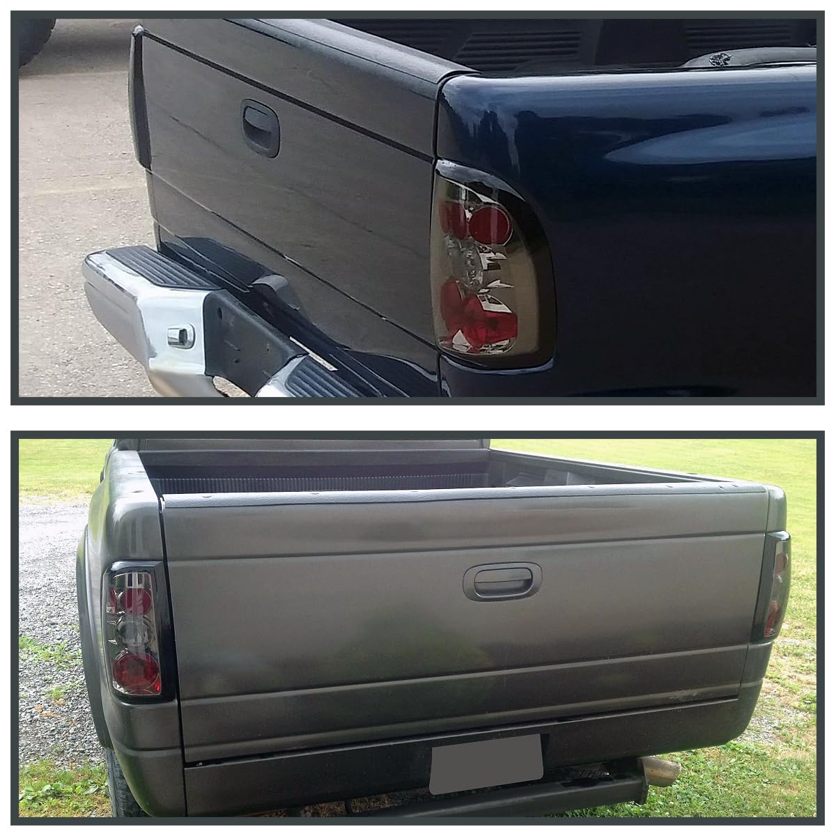 Spec-D Tuning Smoke Lens Tail Lights Compatible with 1997-2004 Dodge Dakota, Left + Right Pair Assembly