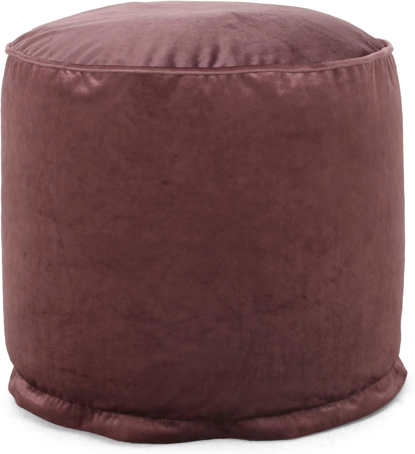 Gwinnett Velveteen Cylinder Pouf - Blush Pink