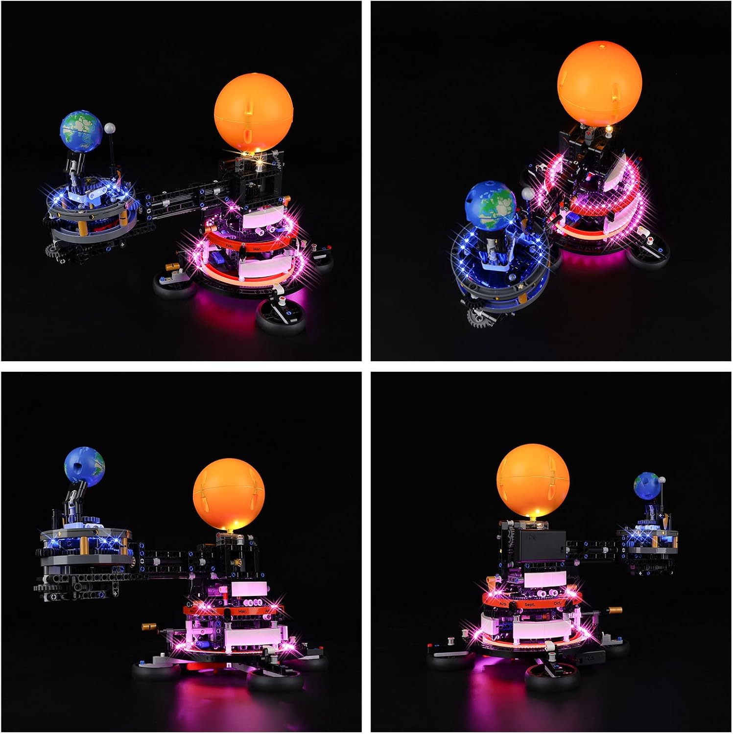 Kyglaring LED Lighting Kit for Lego Technic Earth and Lunar Orbit Model Kit, Compatible with Lego 42179 (Brick Kit Not Included)
