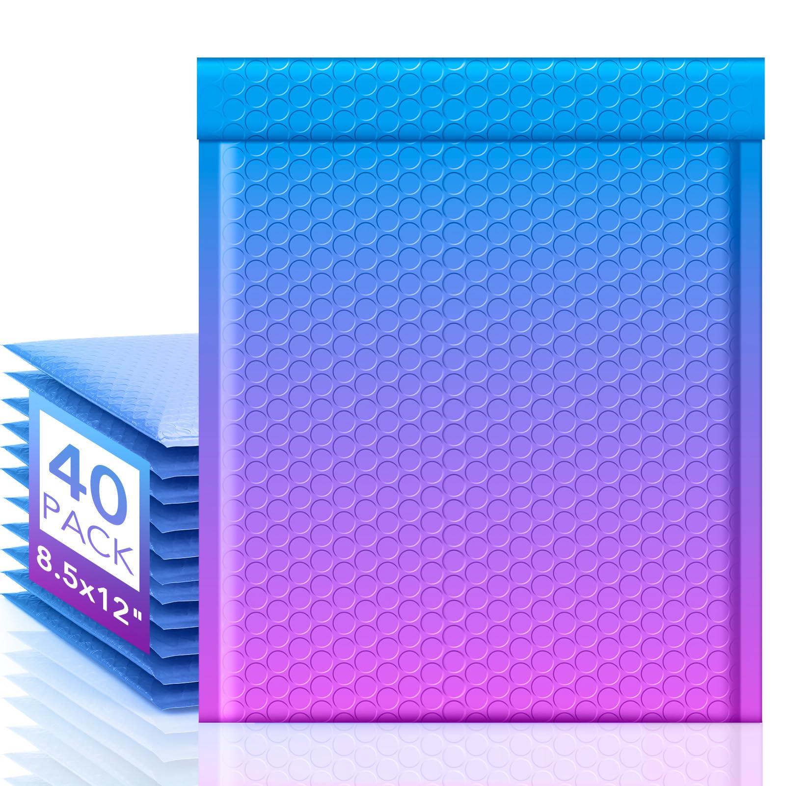 Fuxury Bubble Mailers 8.5x12" 40 Pack Padded Envelopes Usable Size 8.5x11"
