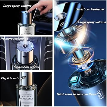 Smart Car Air Freshener - Automatic Spray, 5-Speed Adjustable Aromatherapy
