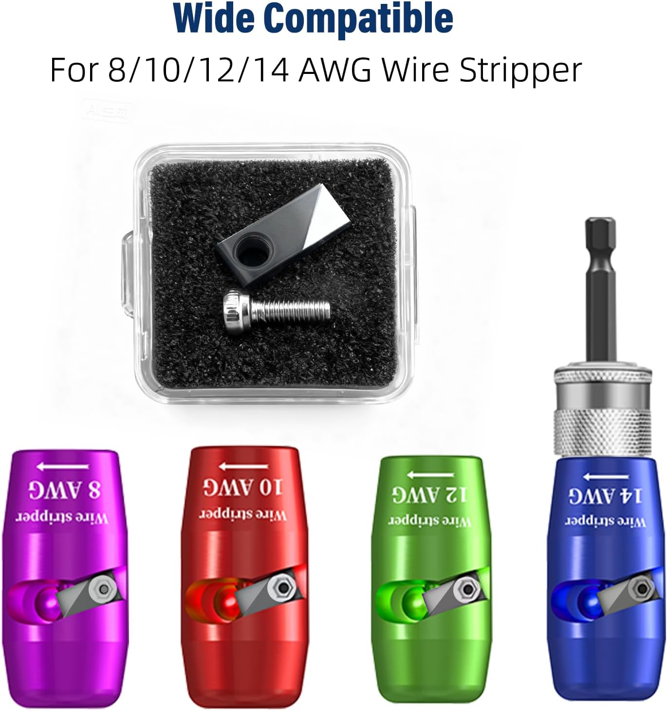 BURMONG Wire Stripper Replacement Blades, Precision Wire Stripping Tool Cutter Knife Blades, Durable Steel Blades for Cable Cutting & Electrician Tools, Compatible with Most Wire Strippers