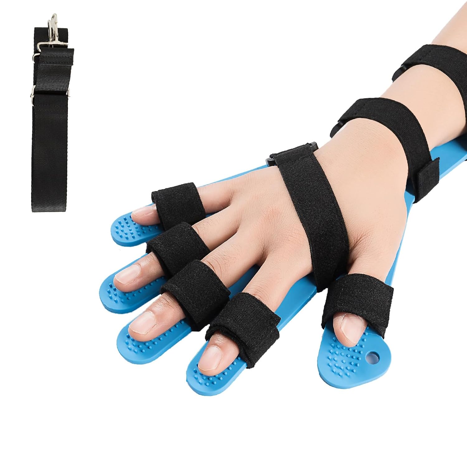 Resting Hand Splint for Stroke Support – Adjustable Finger Separator Brace for Spasticity & Contracture, Helps Prevent Finger Curling & Stiffness,Suitable for Adults, Elderly