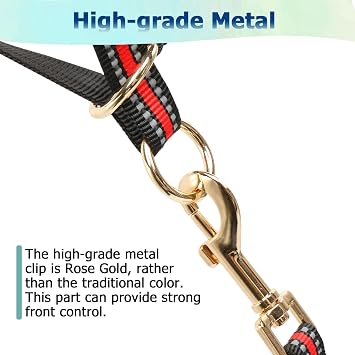 M Reflective Head Collar and M Adjustable Red No Pull Muzzle Leash Bundle for Medium Dogs, Effective Dog Training Tools to Prevent Pulling, Lunging, Jumping