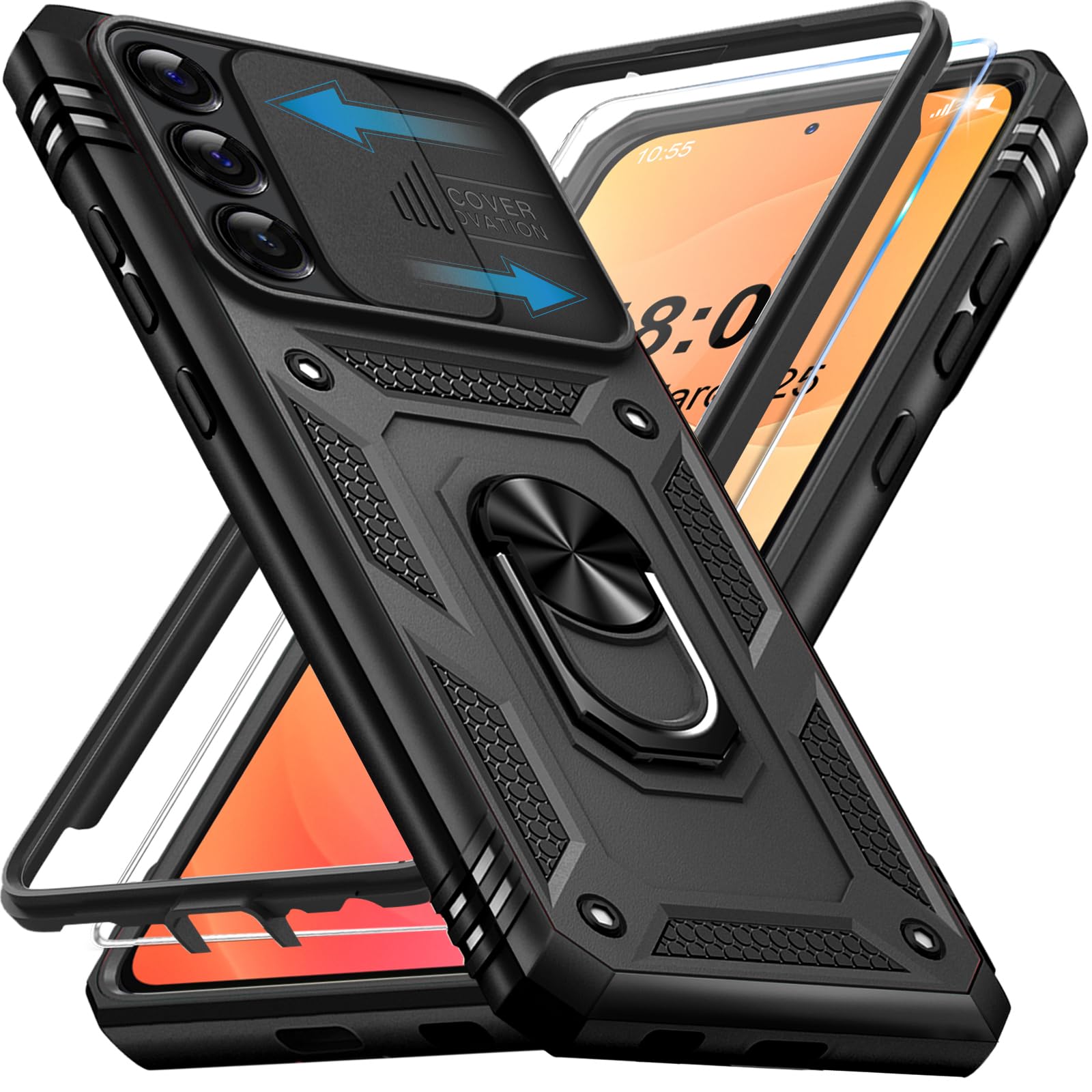 Giyer Handyhülle für Samsung Galaxy S21/S22/S23/S24/S25/S26 Ultra 5G Hülle mit Schutzfolie