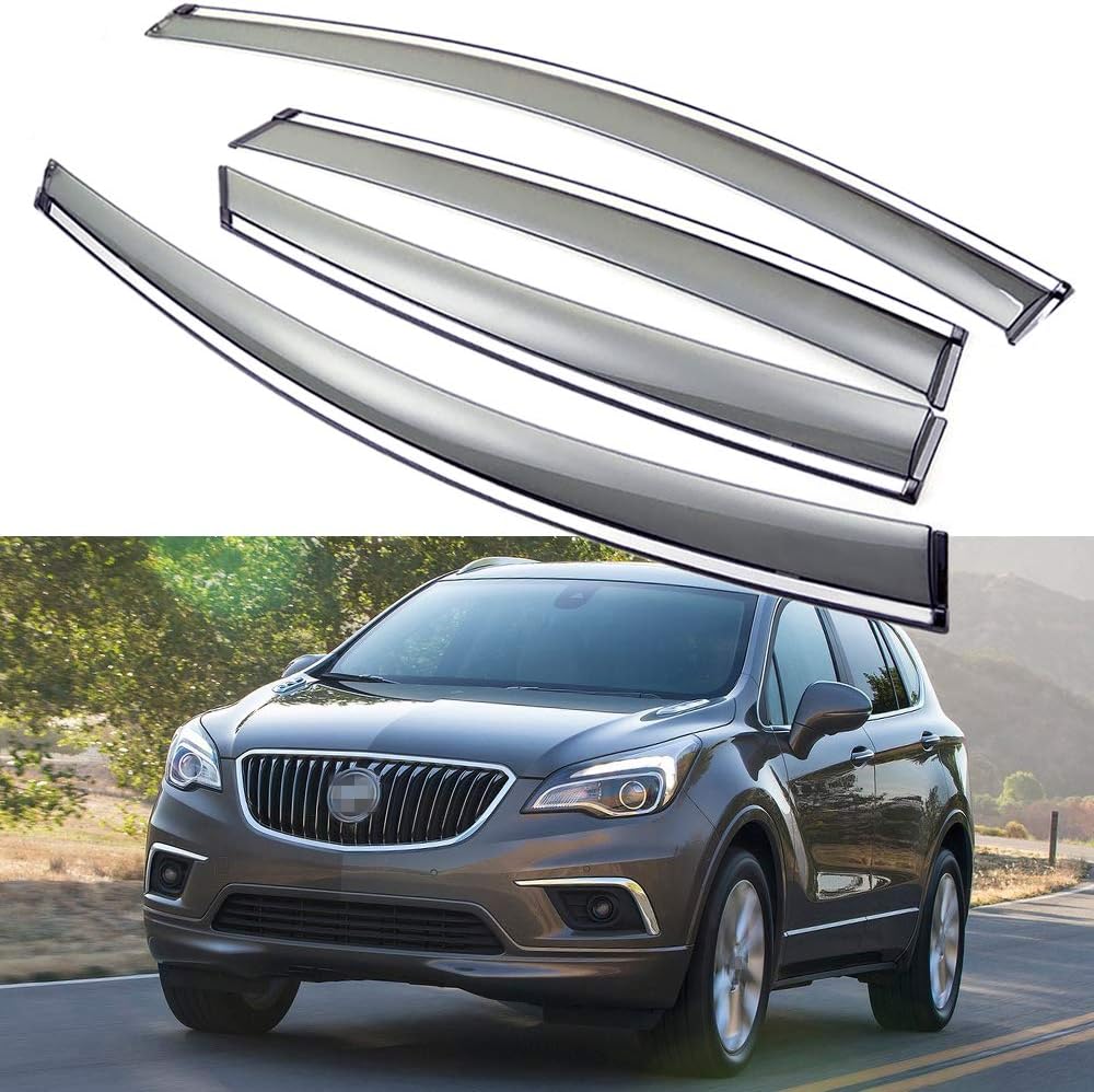 SPEEDLONG Car Window Visor Vent Shade Deflector Sun/Rain Guards Compatible with Buick Envision 2016 2017 2018 2019 2020 2021