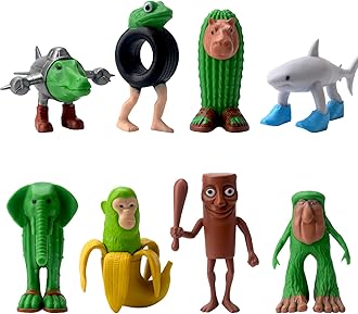 Italian Brainrot Action Figures Set,8 Pcs Tung Tung Tung Sahur Figures,Toy Desk Decor,Tung Tung Tung Sahur Action Figure,Creative Desk Decorations Gifts for Fans,Colleagues,Friends