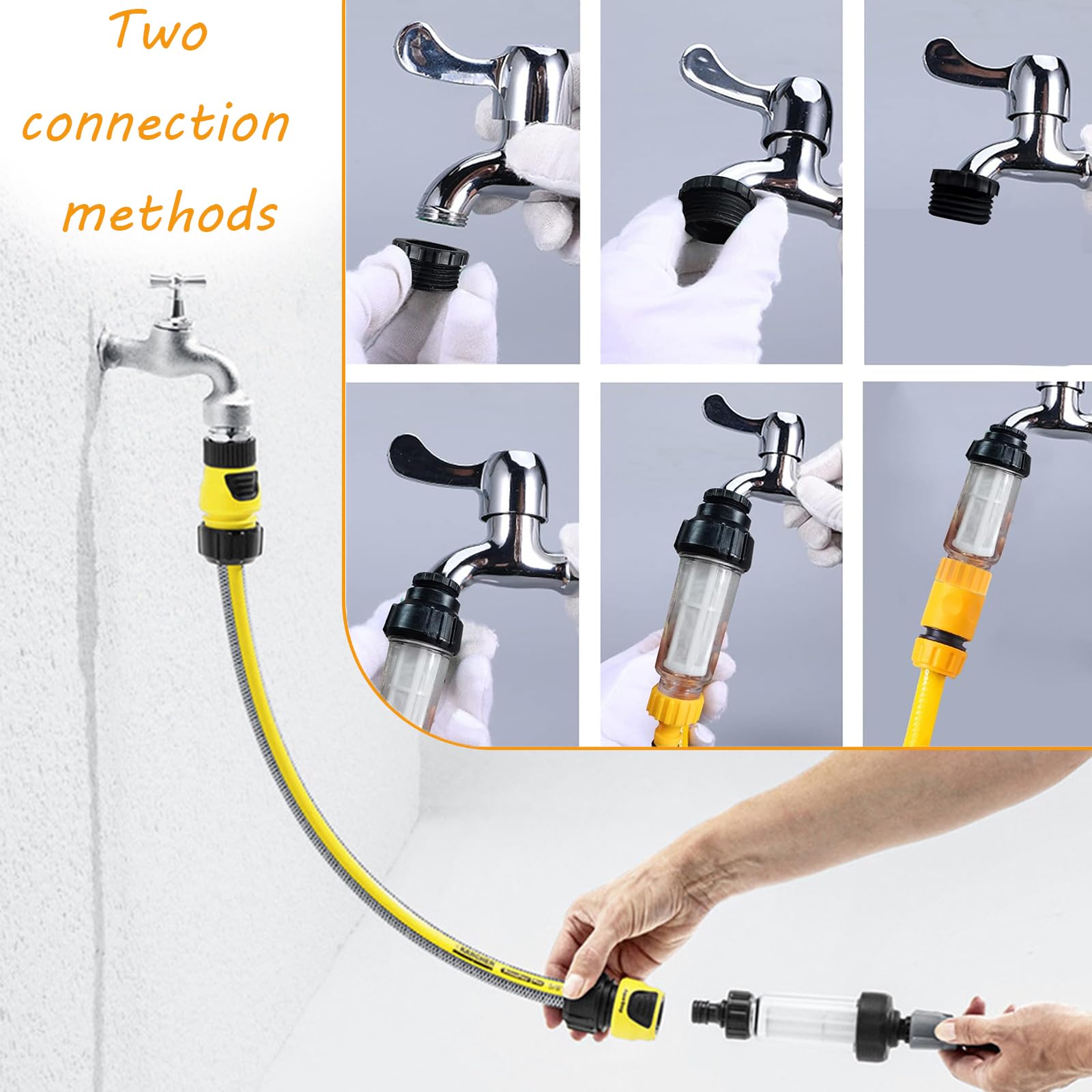 11 Pièces Ensemble De Filtres Pour Nettoyeur Haute Pression, Filtre Nettoyeur Haute Pression, Filtre à Eau Pour Nettoyeur Haute Pression, Nettoyeurs Haute Pression Filtre Compatible(3/4 Pouces)