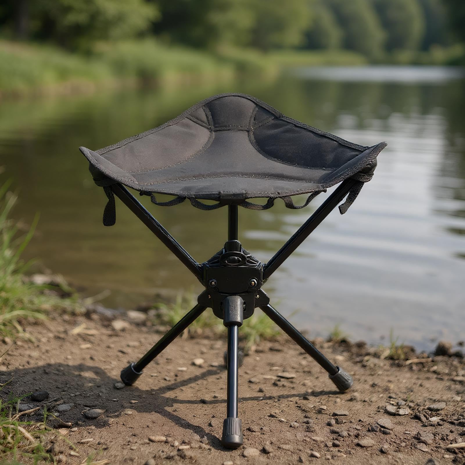 Chaises Pliantes Tabouret de Randonnée Pêche, Équipement de Survie | Chaise Camping Pivotante Pour Randonnée, Plage, Backpacking, Chasse, , Jardin, Dortoir, Plein Air, Équipement De Rand
