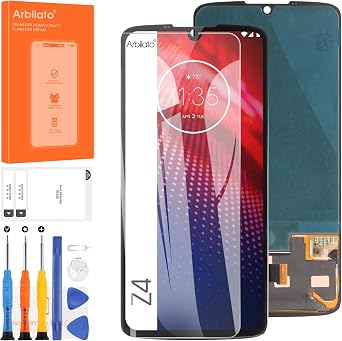 OLED Screen for Motorola Moto Z4 Screen Replacement for Moto XT1980 LCD Screen XT1980-3,XT1980-4 Touch Display Digitizer Assembly Repair PartsBlack with Figerprint Function