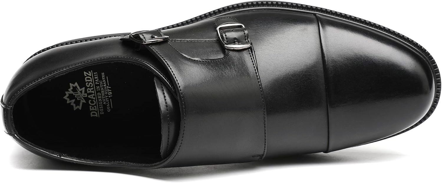 DECARSDZ Men's Double Monk Strap Slip on Loafer Shoes for Business Casual Comfortable Dress Shoes for Men - Image 3