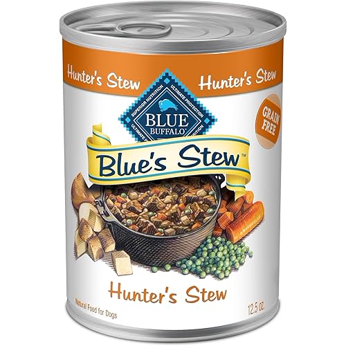 Blue Buffalo Blue's Stew Grain Free Natural Adult Wet Dog Food, Hunter's Stew 12.5 oz cans (Pack of 12)
