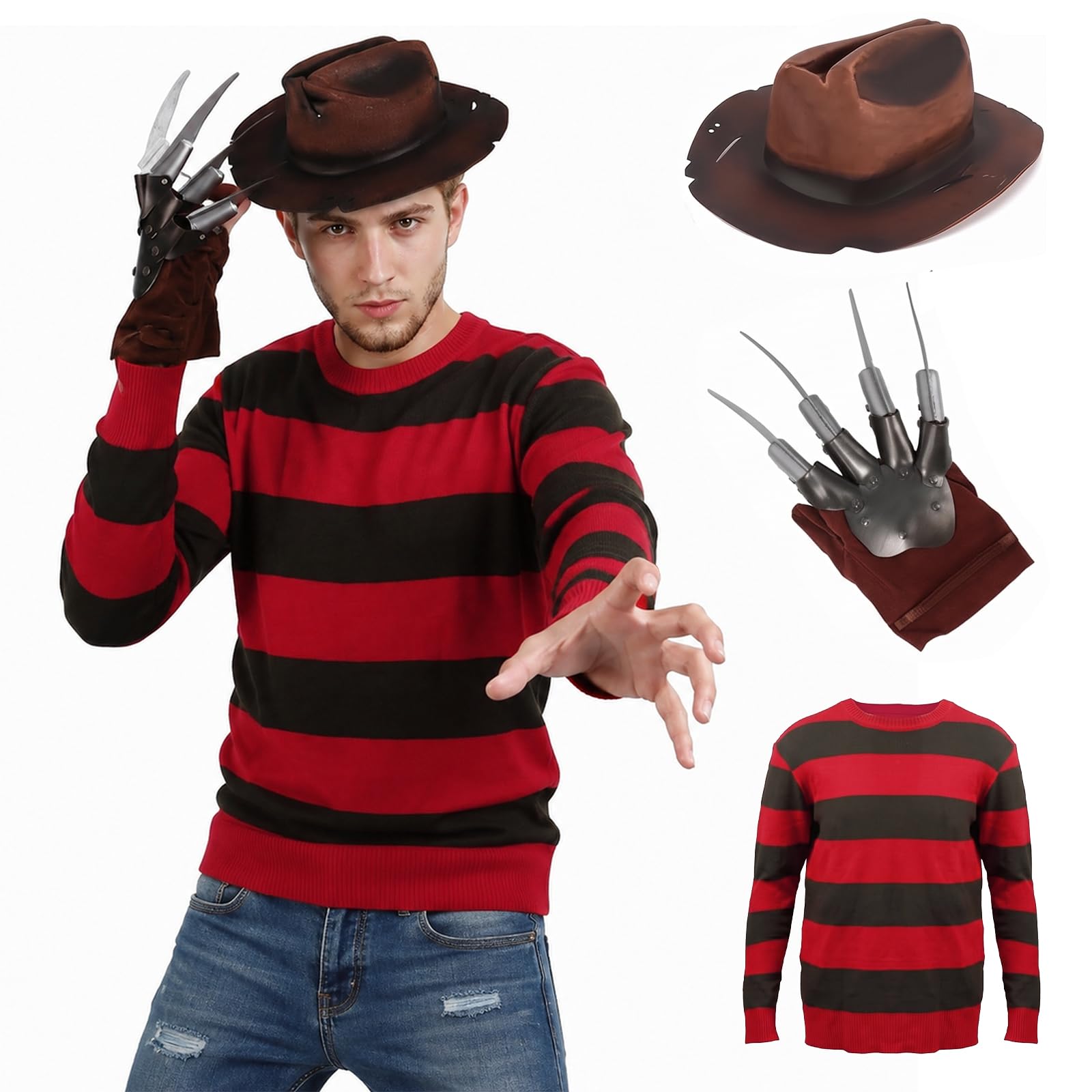 MeYuxg Krüger Costume d'Halloween unisexe pour adulte