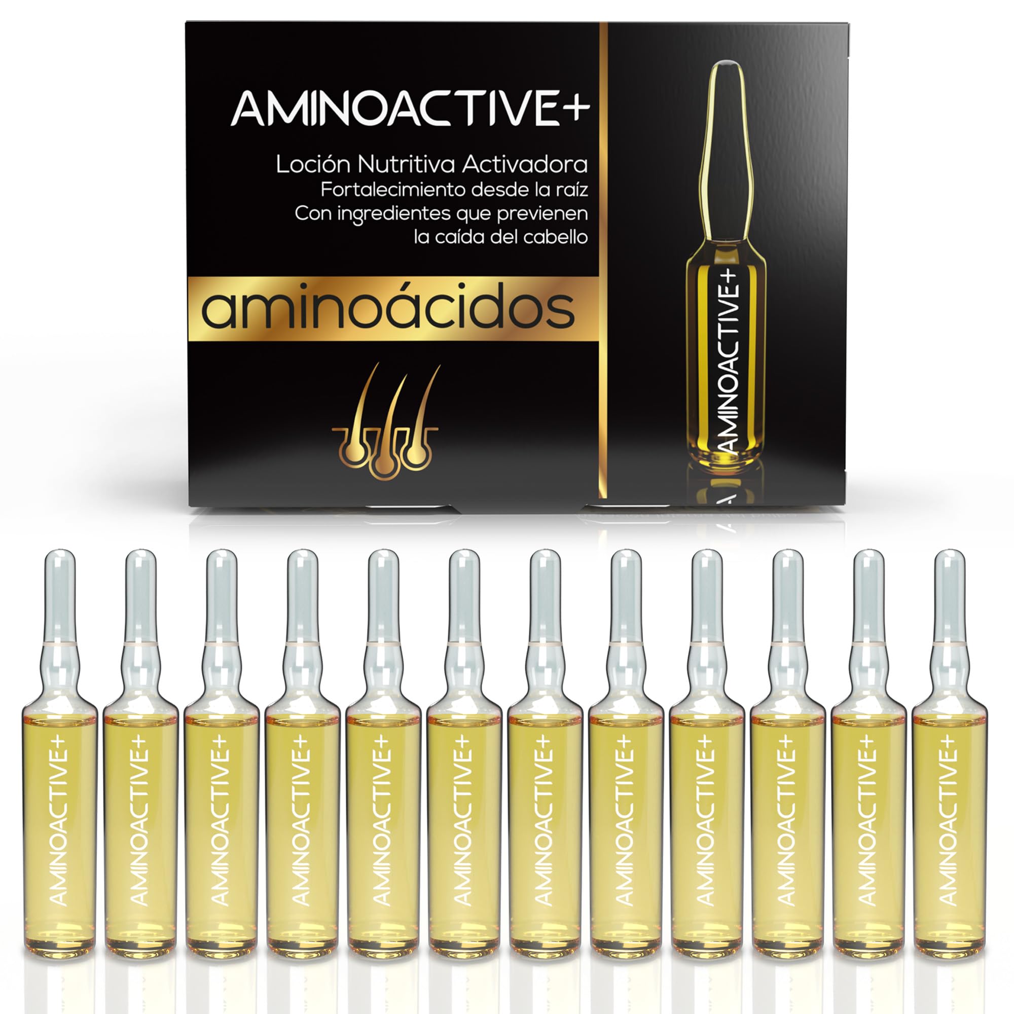 Ampollas Anticaída Cabello de Mujer y Hombre - Contenido en Biotina, Soja y Aloe Vera - Tratamiento prevención caída y fortalecedor del bulbo - 12 ampollas de 10ml… (1 PACK)