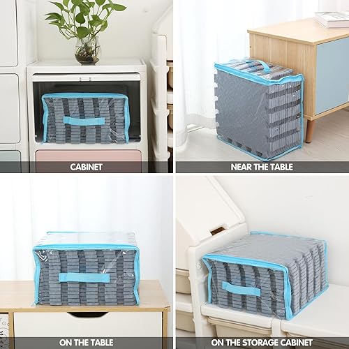 Miniatura 7 de Coolcandy Tapete de juego de espuma EVA, 16 azulejos coloridos para bebé, tapete de juego cuadrado para niños con color sólido, azulejos de espuma