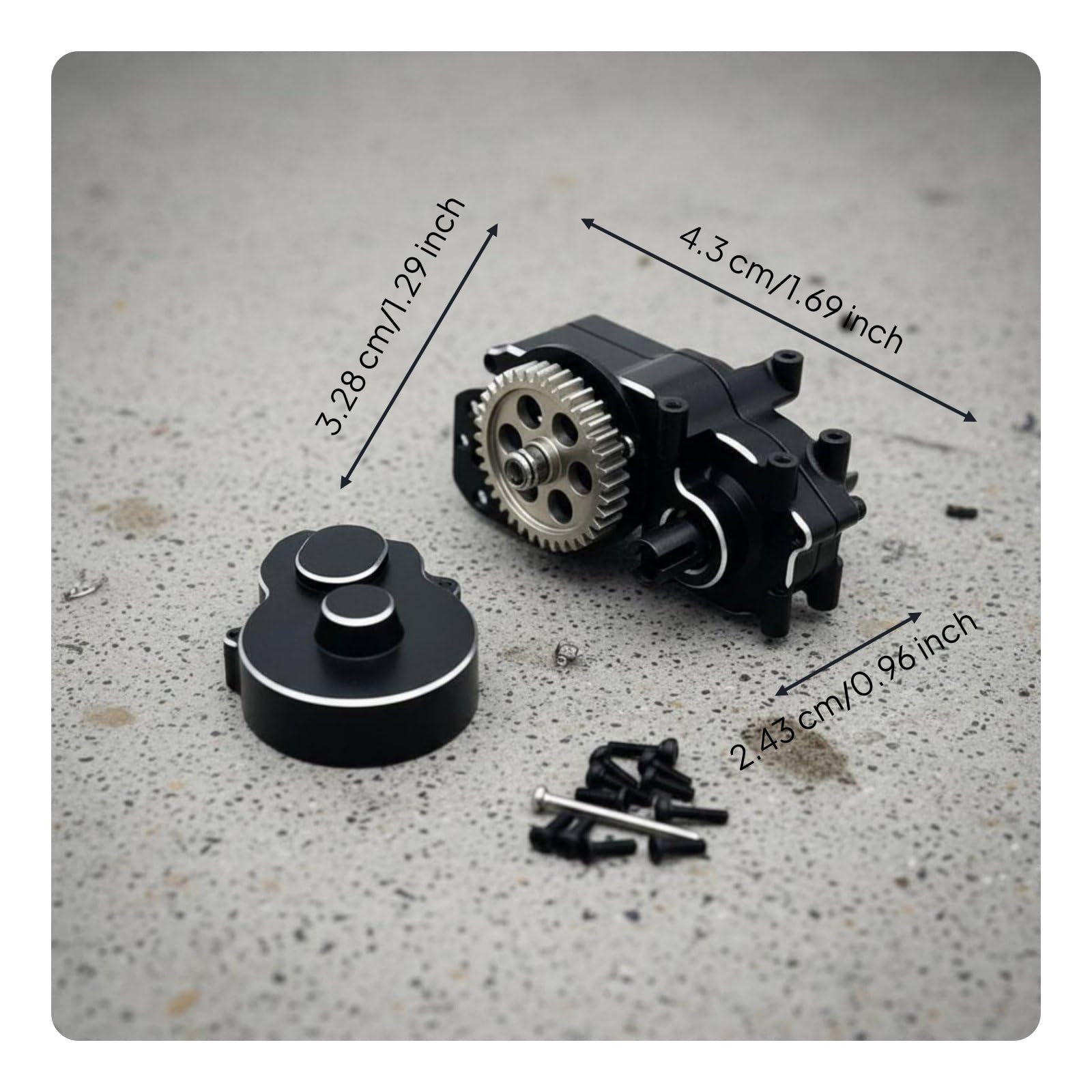 Conjunto de Caja de Cambios Trasera Alta Durabilidad Mejora Caja Cambios Trasera para Aficionados Al RC, Negro