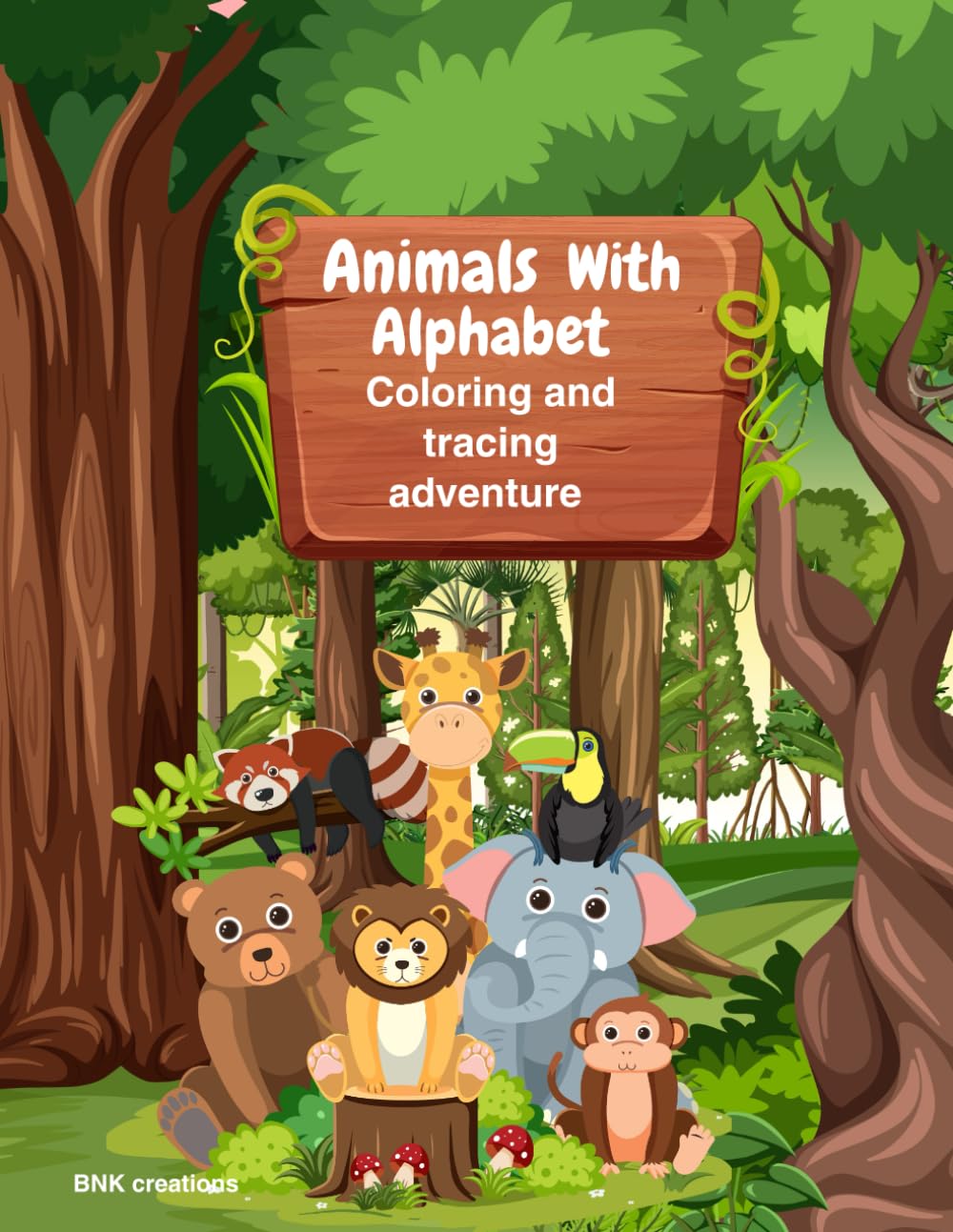Animals with Alphabet Coloring and tracing adventure