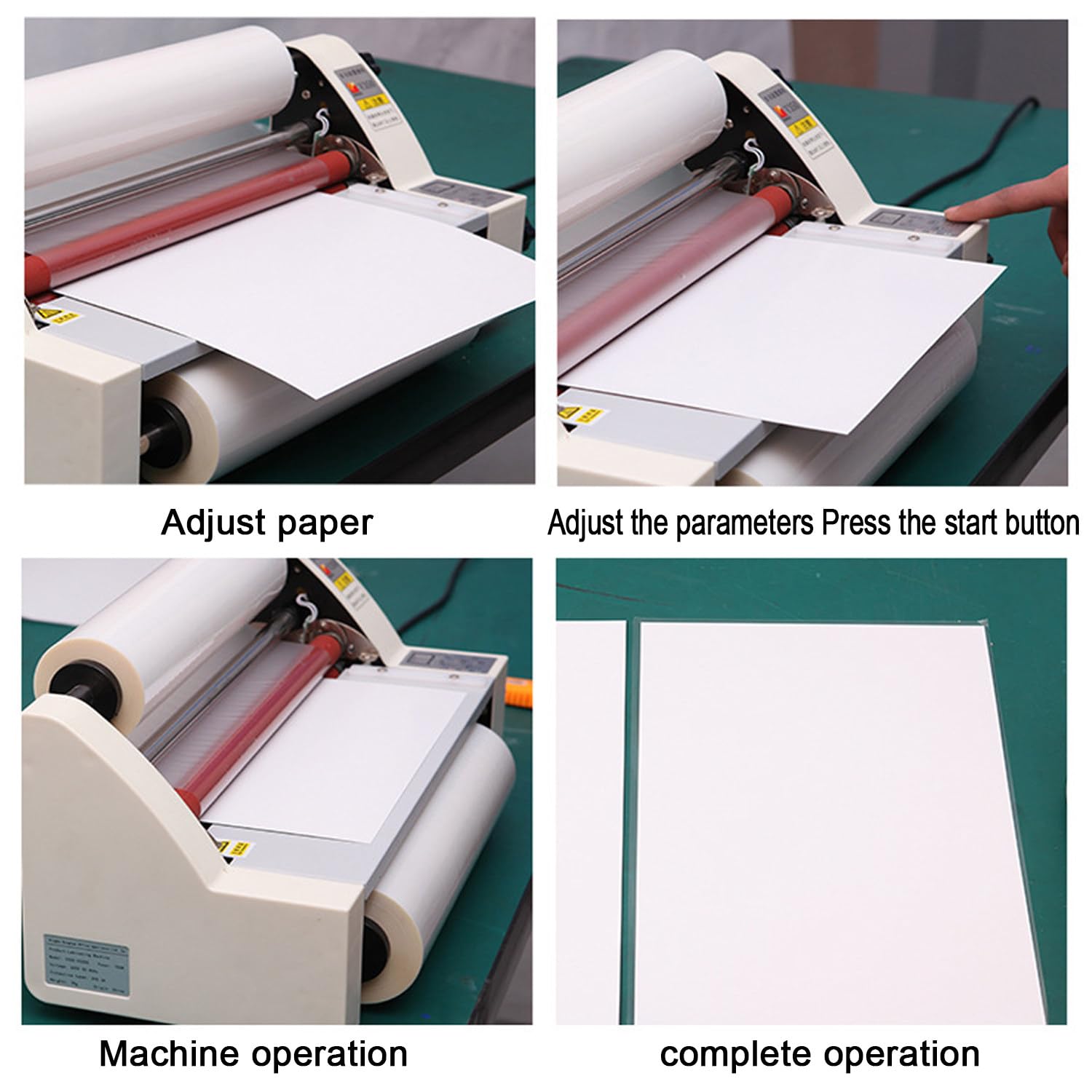 700w Desktop A3 A4 Laminator Rolkowy Na Gorąco I Na Zimno Dwustronne Automatyczne Nawijanie Elektryczne Maszyny Do Laminowania Na Gorąco 350Mm,220V
