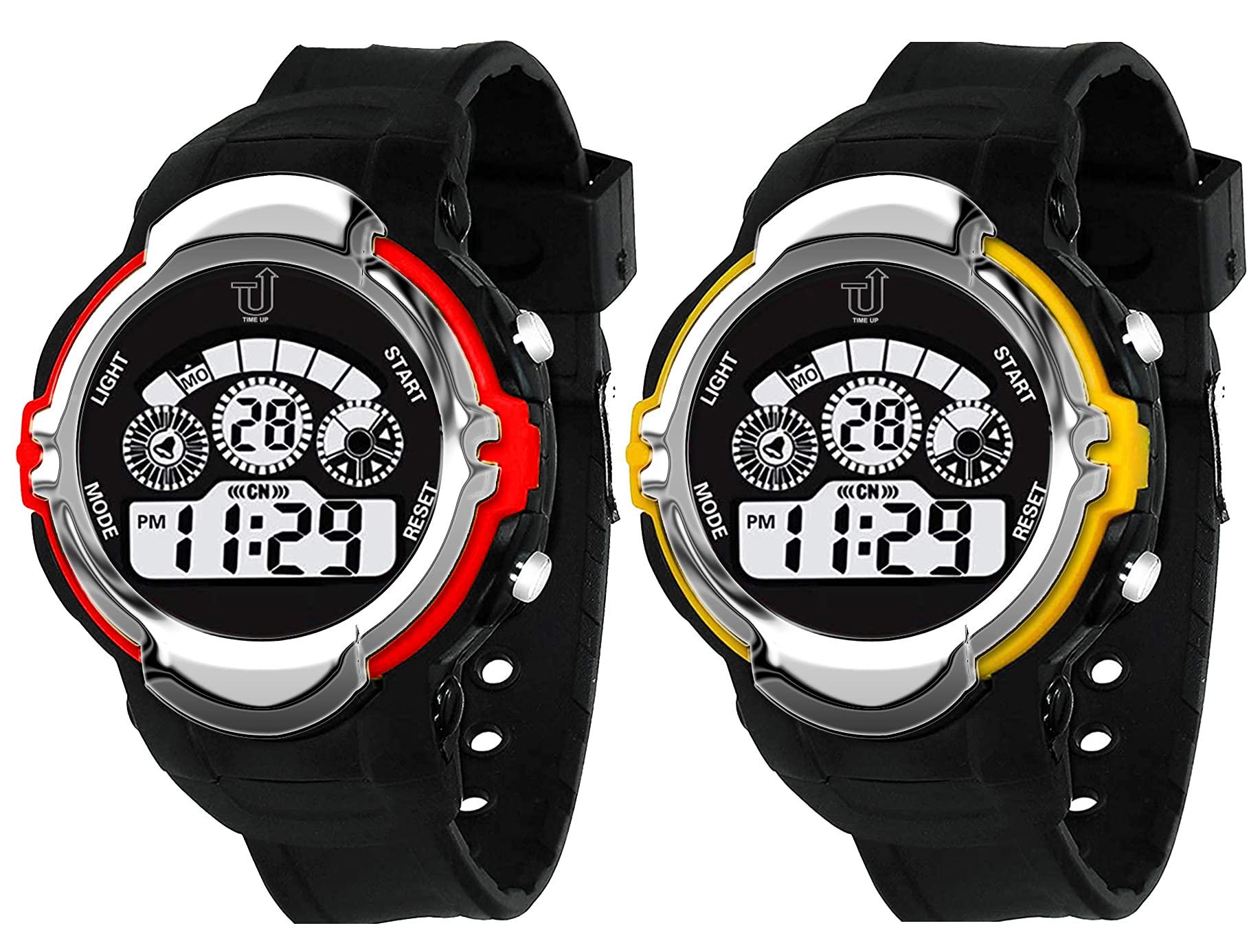 Time Up Digital Water-Proof & LED Light Big Dial Combo 2 Watches for Boys & Girls (5-13 Years)-YS2-1811-R (Red-Yellow) (B09C4RH4VL) Amazon Price History, Amazon Price Tracker