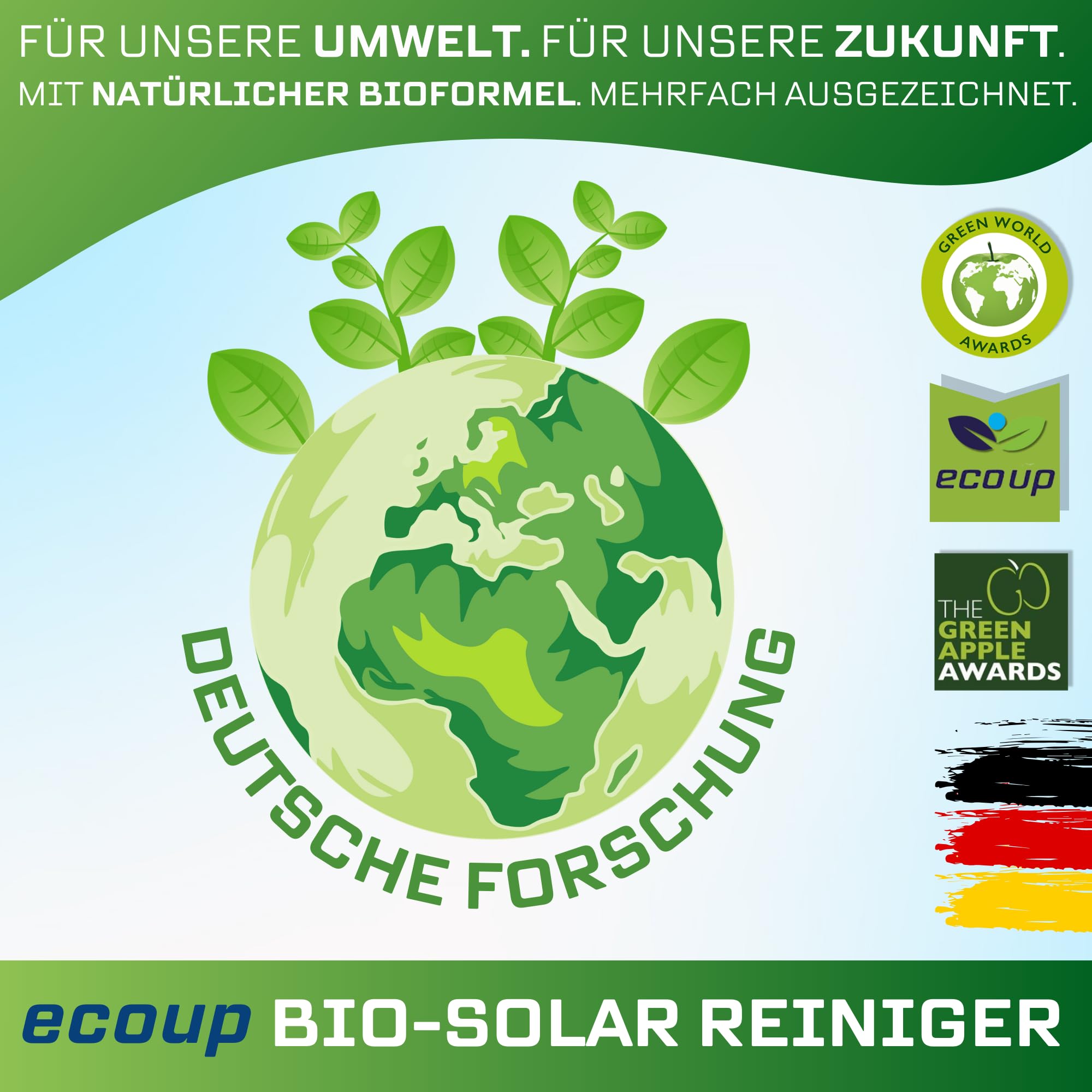 Bio-Solarreiniger, 5 Liter, Konzentrat 1:40 verdünnbar, Photovoltaik, Balkonkraftwerk, Solarmodul Reiniger, biologisch abbaubar, materialschonend, ergiebig, langlebig, inkl. Auslaufhahn