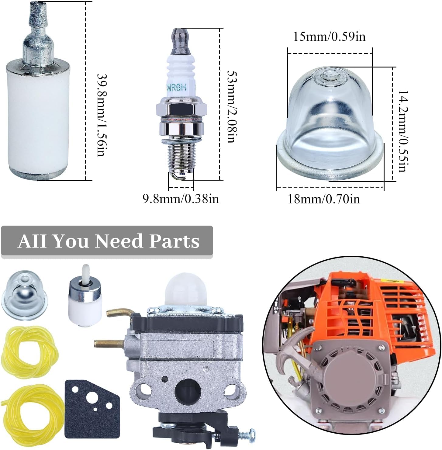 Kit 753-06220 Fit for TB146EC TB525EC TB575EC TB590EC TB525ES TB539ES Mower Replaces 753-06220A 753-06220B