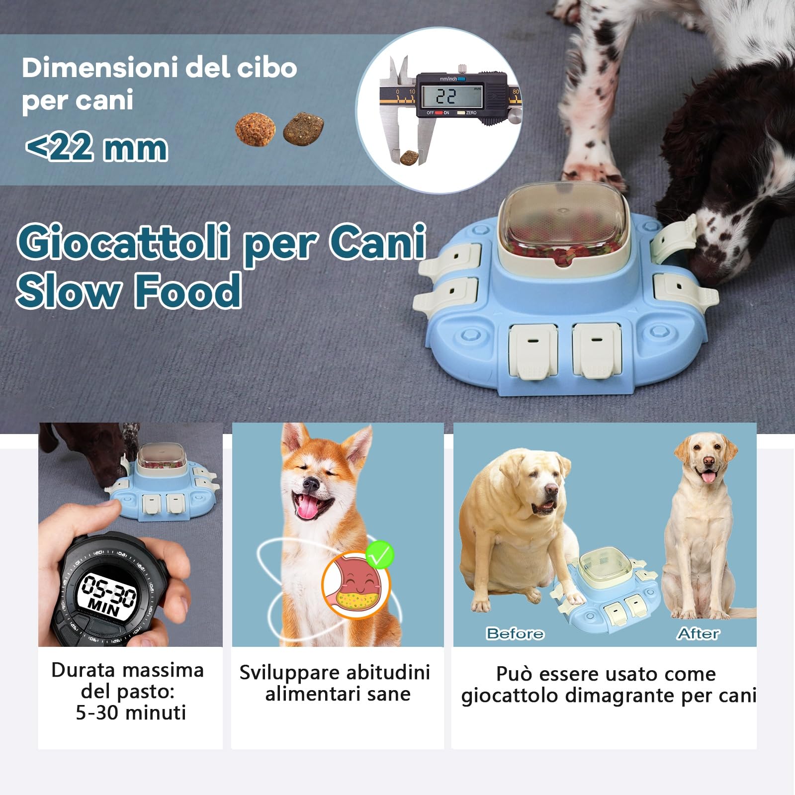Giochi Cani intelligenza, Gioco Cane interattivo, Giochi intelligenti per Cani - Training Comportamentale - Migliorare il IQ - Livello 2 (Intermedio)