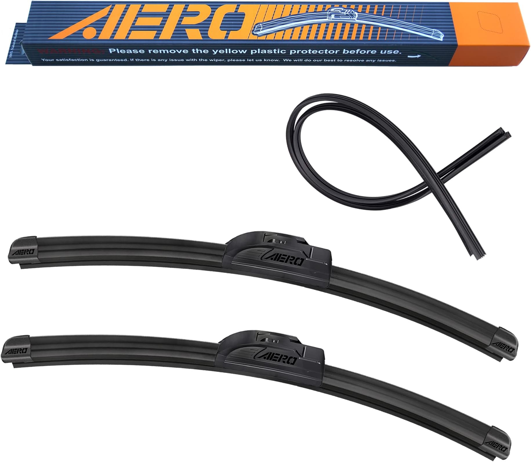 Voyager 26" + 16" OEM Quality Premium All-Season Windshield Wiper Blades with Extra Rubber Refill + 1 Year Warranty (Set of 2)