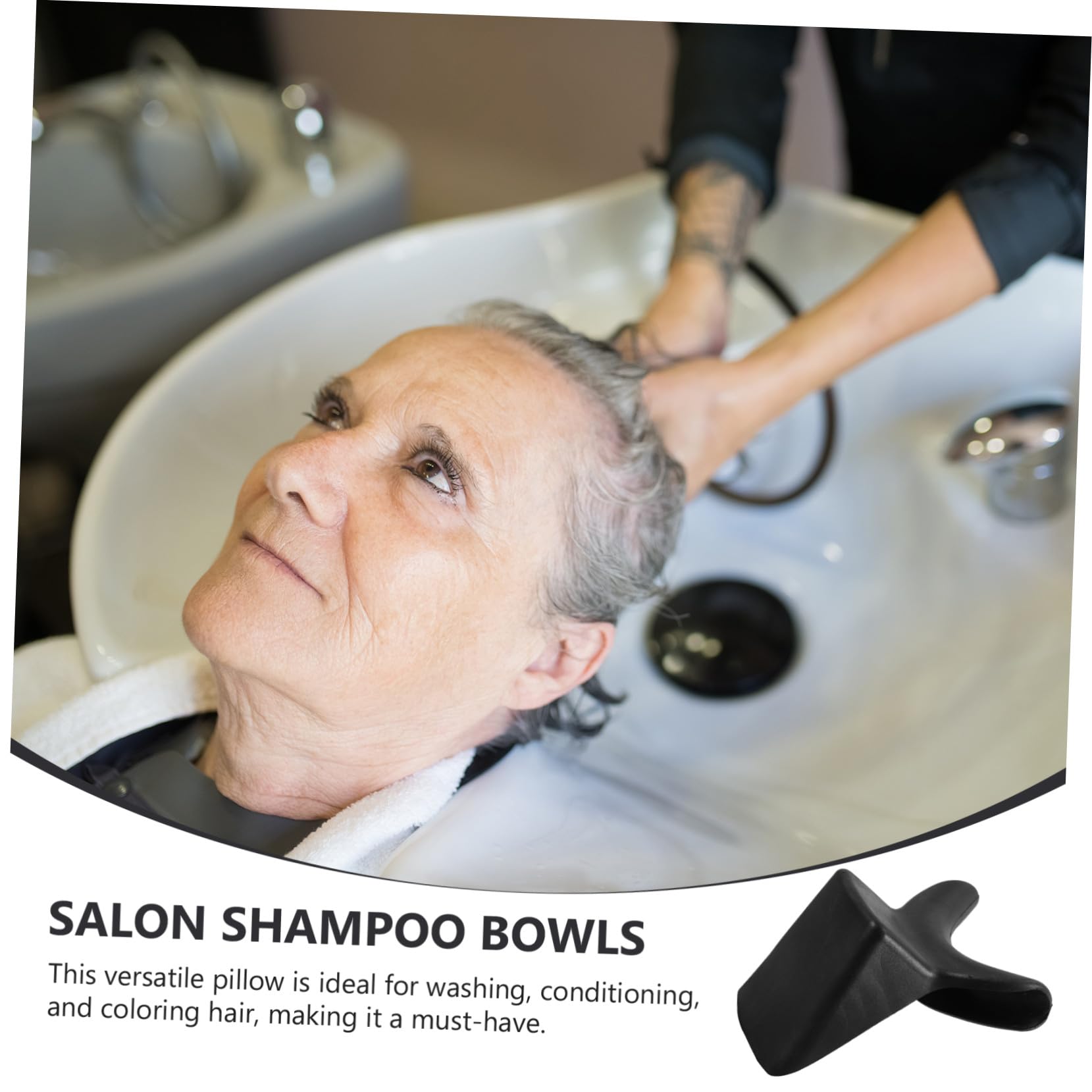 Ergonomisches Nackenkissen für Friseurarbeitsplatz Shampoo Schüssel Verstellbar Weiches PVC Spa Kopf Nackenstützkissen für Haarwäsche Färben und Behandlung Komfortable