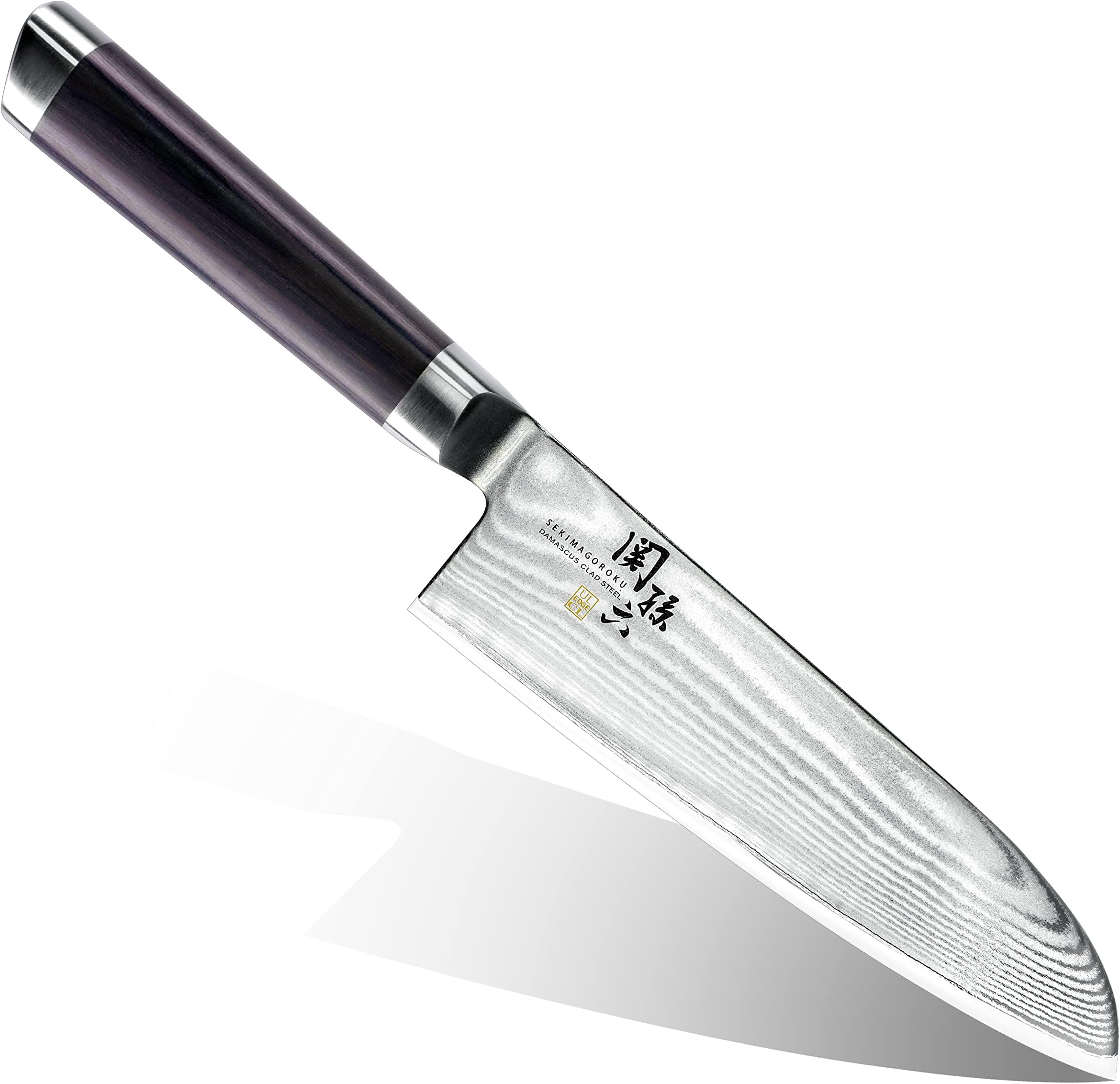 Kai Corporation AE5200 Santoku Knife, Sekimagoroku, Damascus, 6.5 in (165 mm), Made in Japan