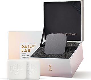 Tesla Model 3/Y Air Freshener, DAILY LAB Star Glow Car Air Freshener Adapter for Men Women, Premium Car Vent Accessories, 60 Days Long-Lasting Tesla with 2 Refills (White Peach Oolong-Grey)