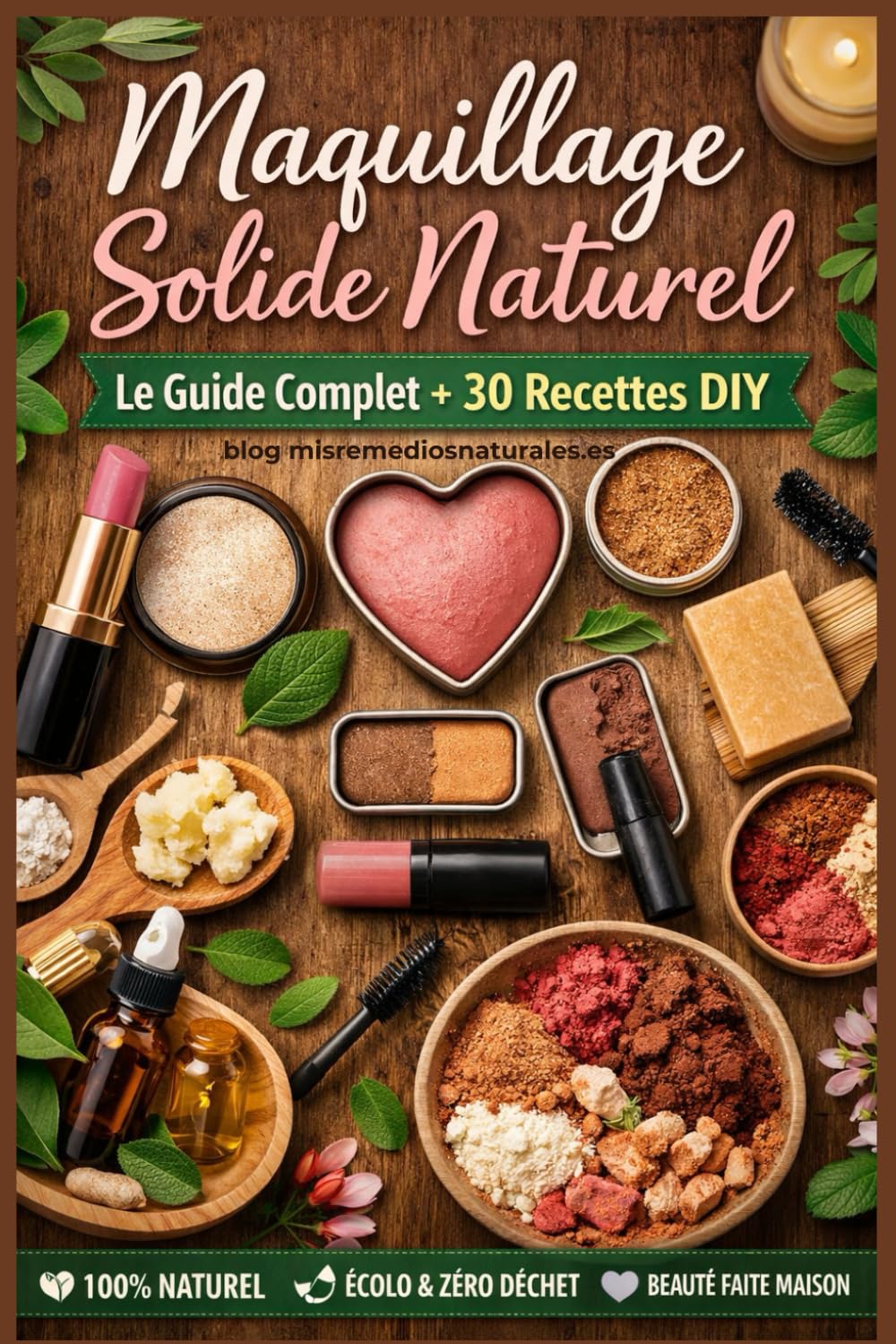 Maquillage naturel maison. Guide complet des cosmétiques solides : 30 recettes DIY faciles et naturelles