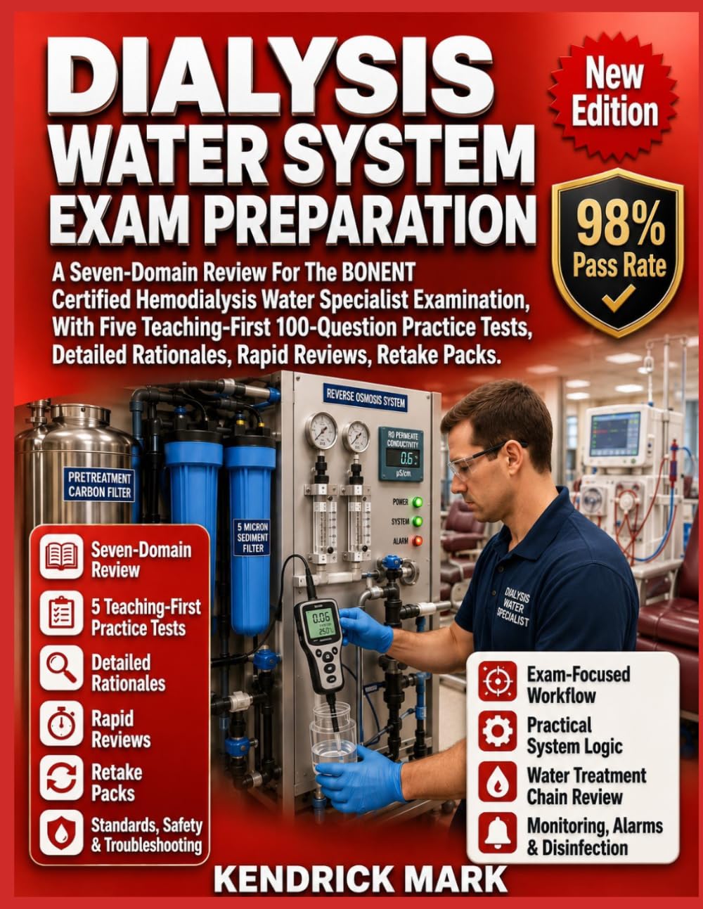 DIALYSIS WATER SYSTEM EXAM PREPARATION: A Seven-Domain Review For The BONENT Certified Hemodialysis Water Specialist Examination, With Five ... Rationales, Rapid Reviews, Retake Packs.