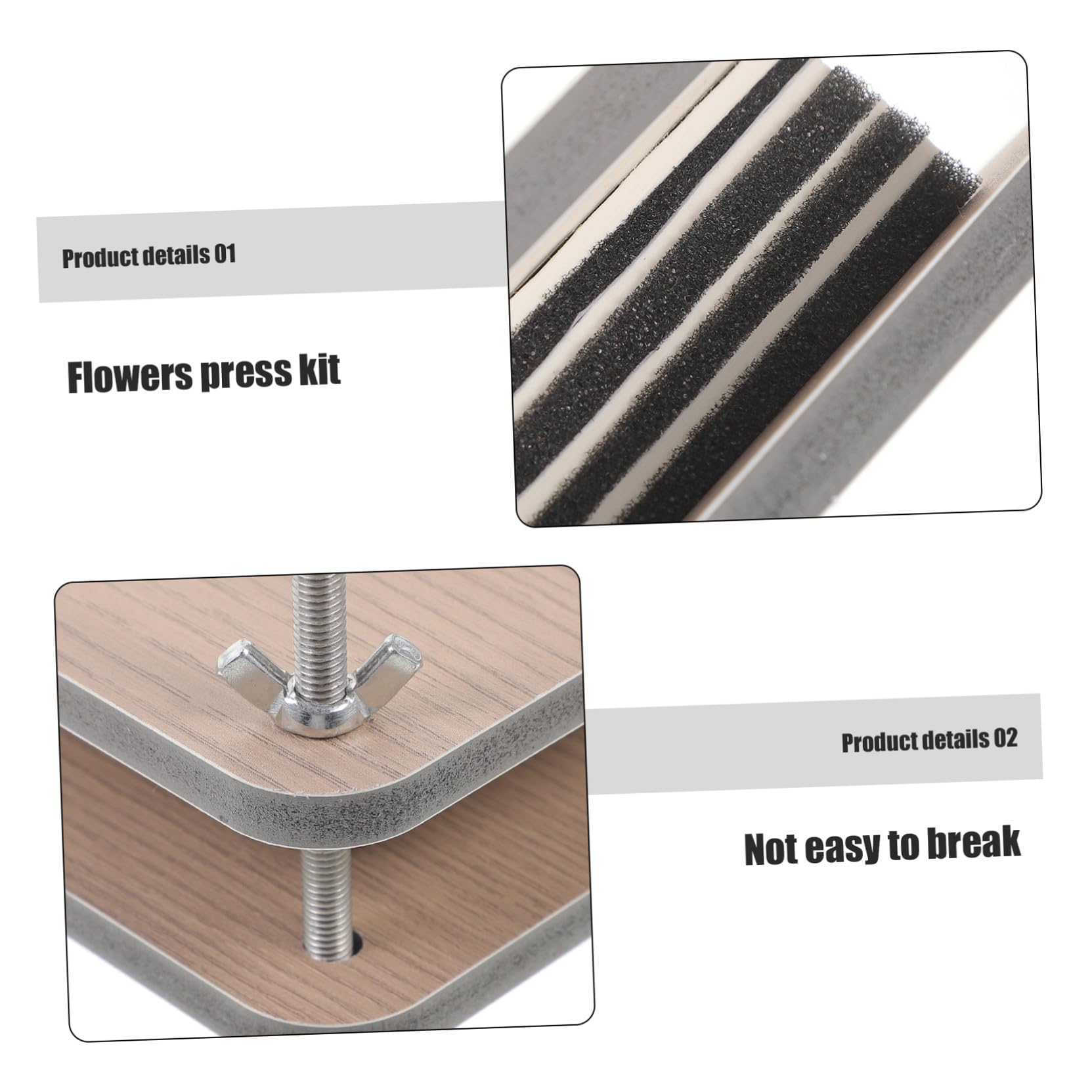 Gatuida Kit per Pressare Fiori in Legno Miniatura Strumento per Essiccare e Pressare Piante Creativo Fai da Te per Amanti di Botanica e Artigianato